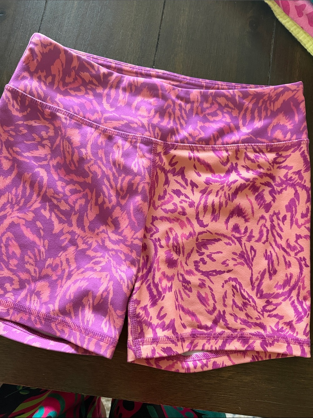 DSG Pink and Purple Patterned Bike Shorts